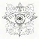 Gypsy eye tattoo design idea