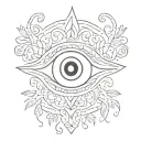 Gypsy eye tattoo design idea