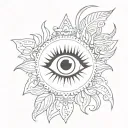Gypsy eye tattoo design idea