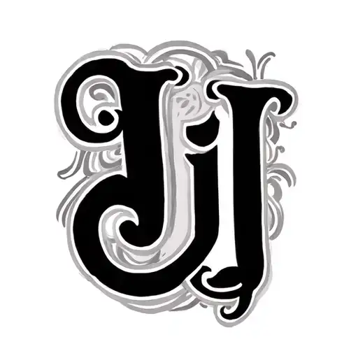 Cursive J tattoo design idea