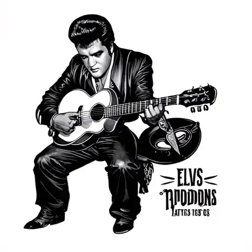 Elvis stitch tattoo design idea
