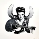 Elvis stitch tattoo design idea