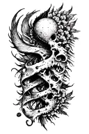 BMTH and Falling in reverse symbols Spine simple tattoo design idea