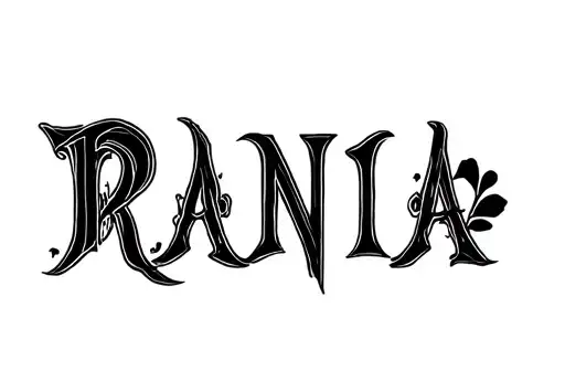 "RANIA" tattoo design idea