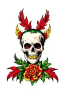 scary bright tattoo design idea