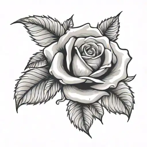 999 Rose tattoo design idea