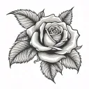999 Rose tattoo design idea