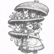 The Magnus Archives Fran Bow Alice in Wonderland tattoo design idea