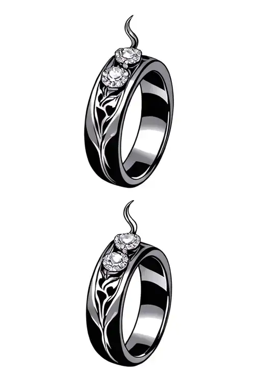 couple wedding ring tattoo  tattoo design idea