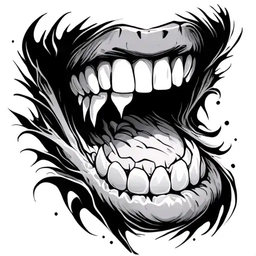 bite mark tattoo design idea
