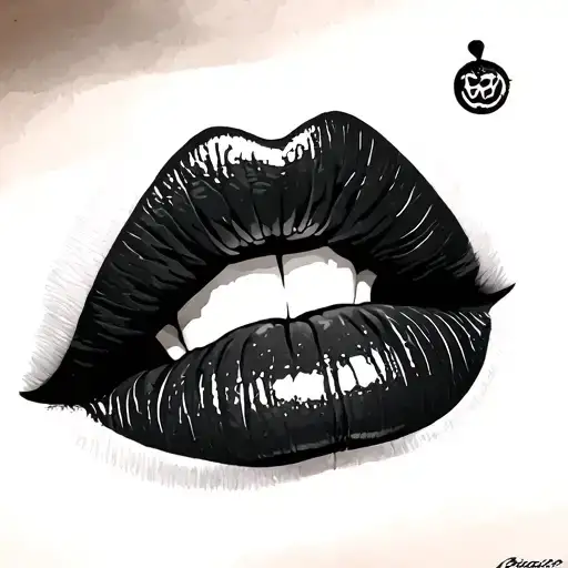 Lips tattoo design idea