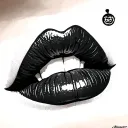 Lips tattoo design idea