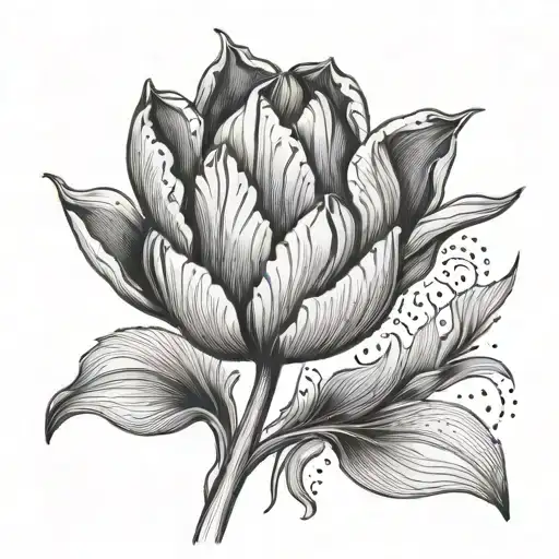 tulip flower tattoo tattoo design idea