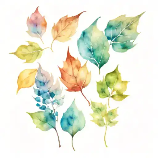 autumn leaves tattoo design idea