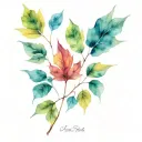 autumn leaves tattoo design idea