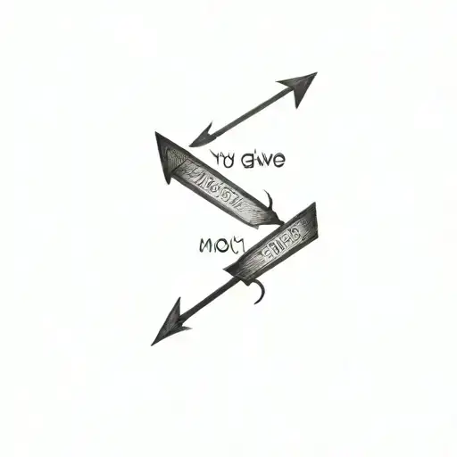 solid arrows pointing in one direction that has the quote "you gave me so much to remember" tattoo design idea
