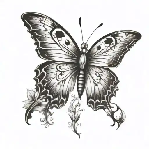 butterfly pride happiness knowledge tattoo design idea