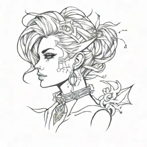 punk lyra tattoo design idea