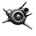 aircraft engineering jet engine tattoo design idea