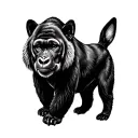 Gorilla,tiger,monkey,dog,ox,rabbit,poodle,bichon front tattoo tattoo design idea