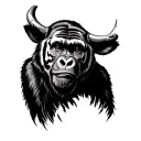 Gorilla,tiger,monkey,dog,ox,rabbit,poodle,bichon front tattoo tattoo design idea