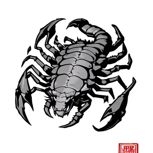 Scorpio In Japanese tattoo design idea