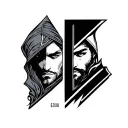 Mix of first names Ezio and Nohan tattoo design idea