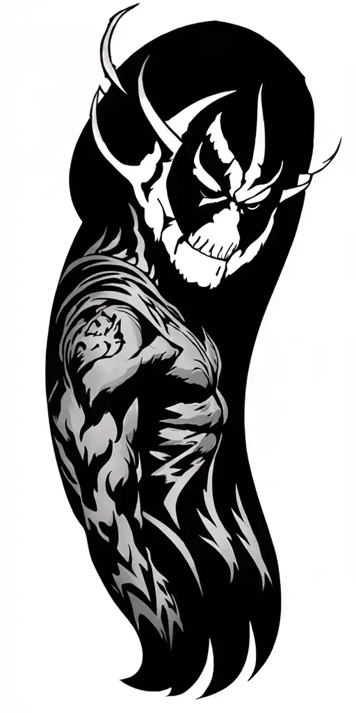 irezumi hellboy tattoo design idea