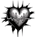 heart with 4 heartbeat lines going thru heart tattoo design idea