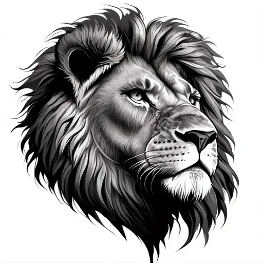 Father And Son Lion tattoo design idea