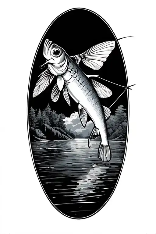 Fly Fishing tattoo design idea