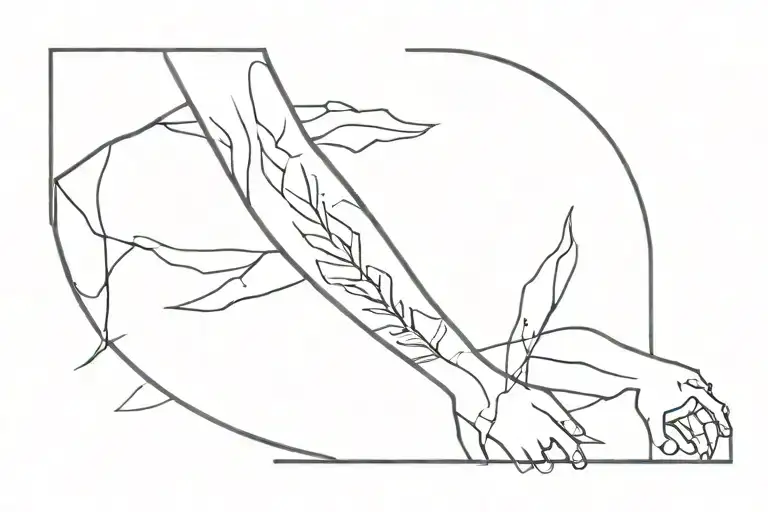 "dauntless" below crease of elbow on forearm  tattoo design idea