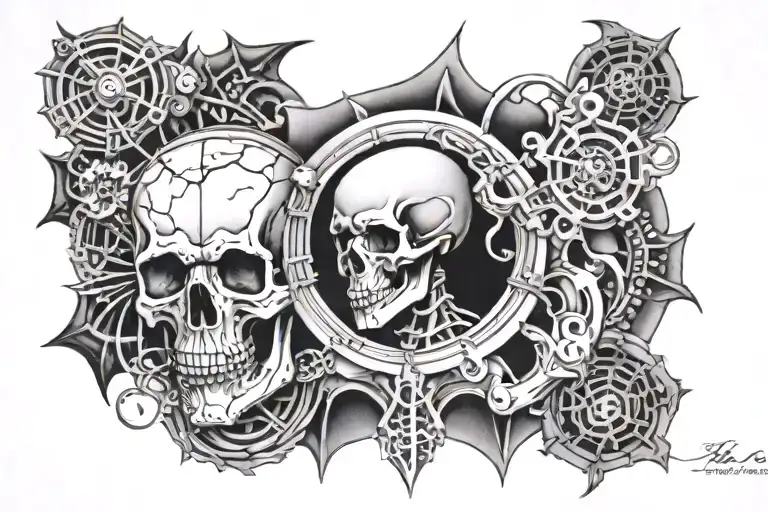 Remembrance of Life and Death tattoo design idea