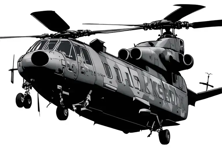 us army Blackhawk helicopter tattoo design idea