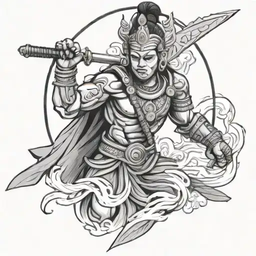 Cambodian warrior tattoo tattoo design idea