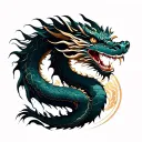 celestial dragon tattoo design idea