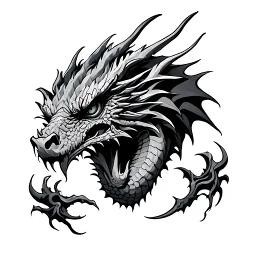 dead dragon tattoo tattoo design idea