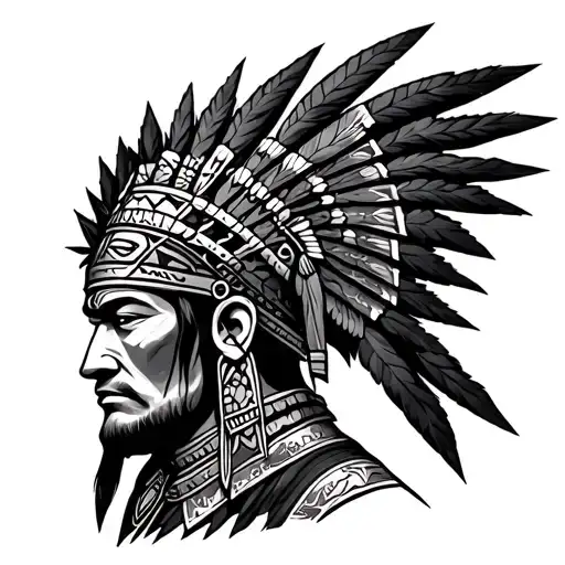 aztec warrior tattoo design idea