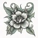 birth flowers of march, may. july, august, october tattoo design idea