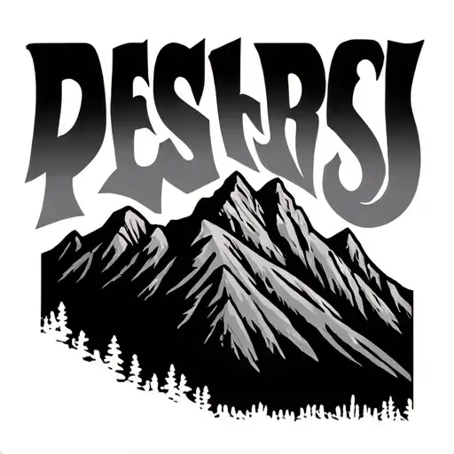 Boulder Flatirons tattoo design idea