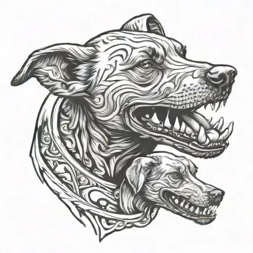 Man Bites Dog tattoo design idea
