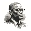 Malcolm X tattoo design idea