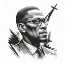 Malcolm X tattoo design idea
