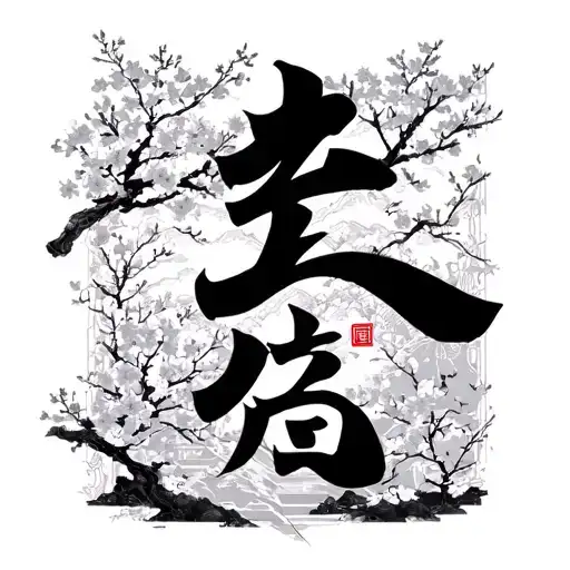 I want it to have naruto, Cherry blossoms, Japanese architecture and Japanese lettering. I want it to be black and gray  tattoo design idea