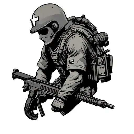 combat medic tattoo design idea