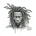 emo,depression,darkness,lonely,suicidal,sad,dark skinned male,dyed short dreads fully hiding face,teens,no tattoos,skinn tattoo design idea