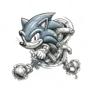 Sonic tattoo design idea