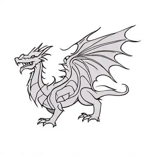 Welsh dragon tattoo design idea