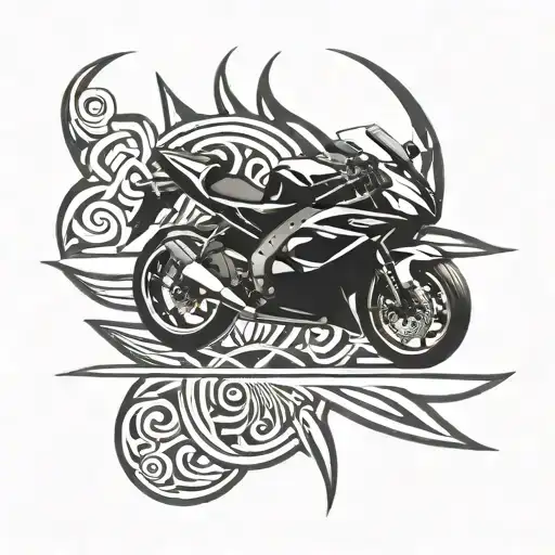 Kawasaki emblem side tattoo design idea