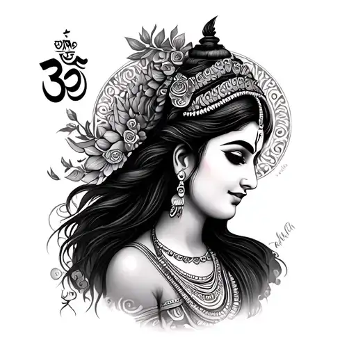 Simran with Om Namah Shivaya tattoo design idea